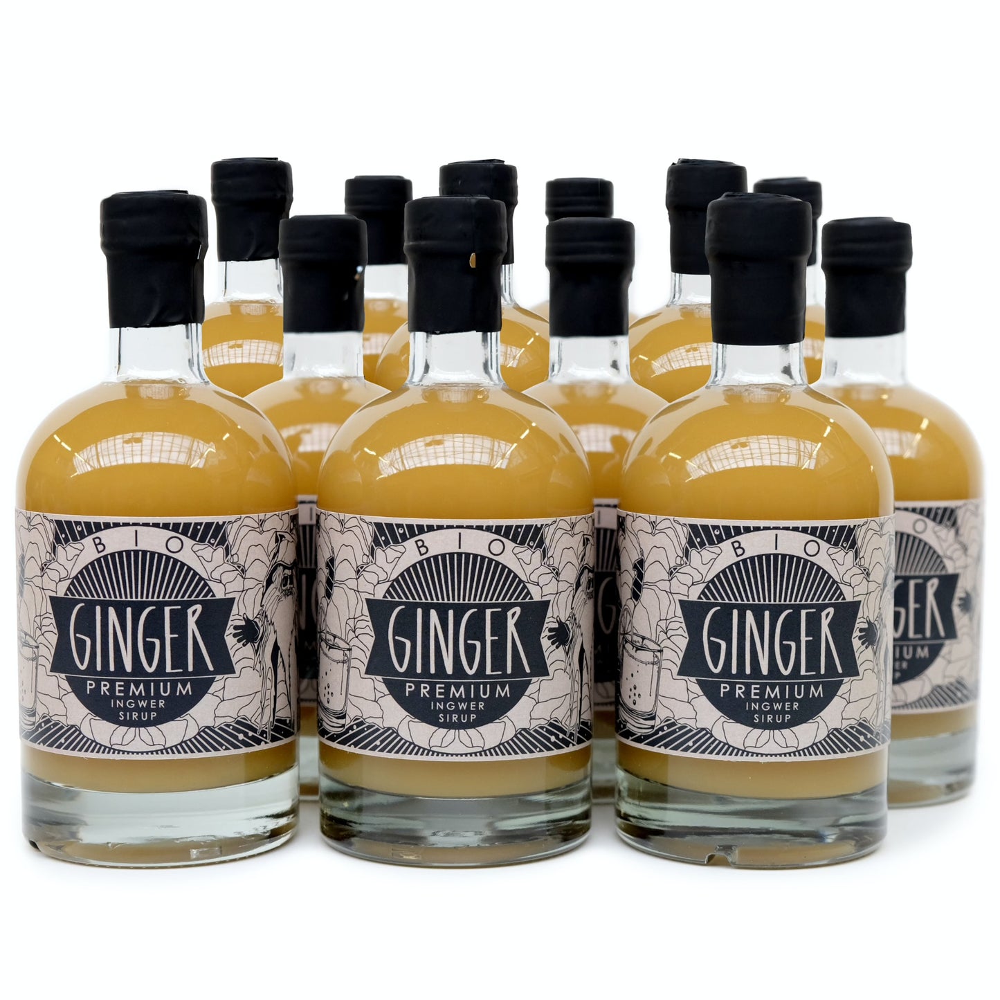Sommer Getränke Alkoholfrei GINGER Premium Bio Ingwer Sirup Ingwer Drinks selber machen Mengenrabatt 3 Flaschen geschenkt